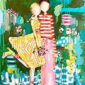 Give Me a Higher Love Acrylic on canvas  painting with figures